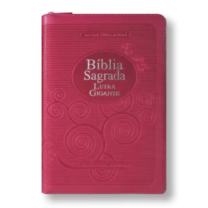 Bíblia Letra Gigante - Pink Ziper - ATUALIZADA