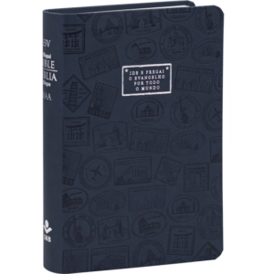 BIBLIA BILINGUE LUXO AZUL - NAA/ESV65