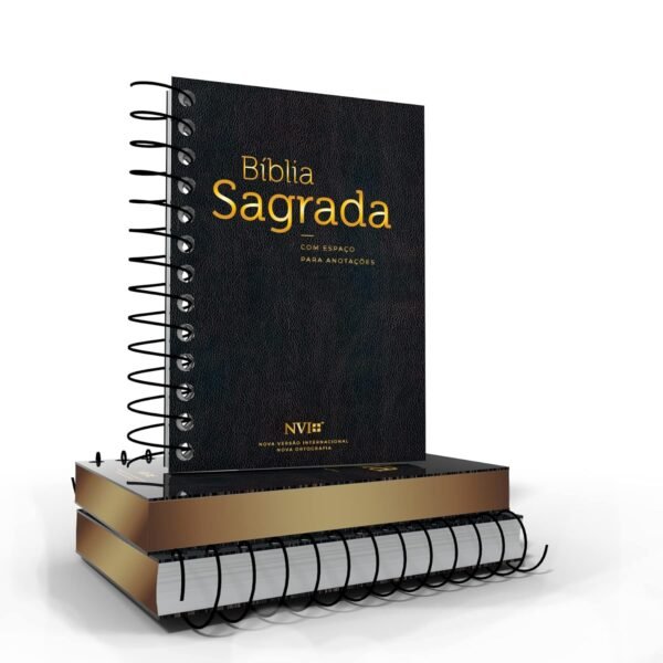 BIBLIA ANOTE NVI - PRETA MASCULINA ESPIRAL