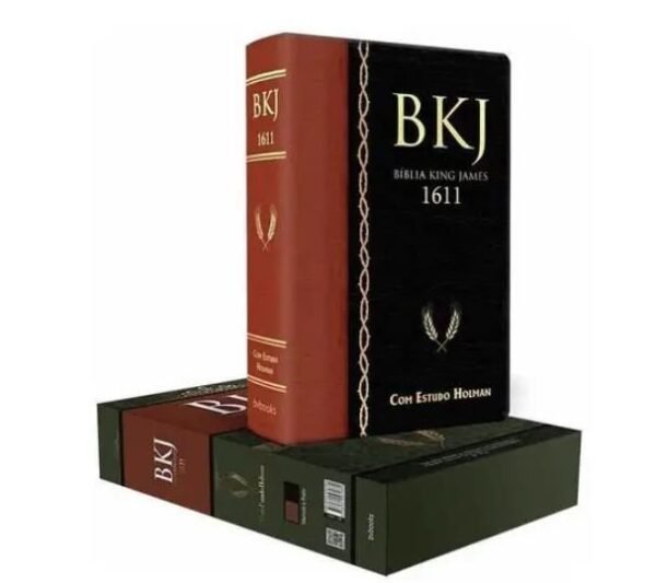 BIBLIA DE ESTUDO KING JAMES C/ ESTUDO HOLMAN PRETA/MARROM