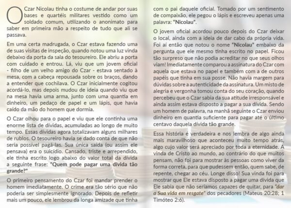 Pacote de Folhetos -  A GRANDE DIVIDA - Imagem 2