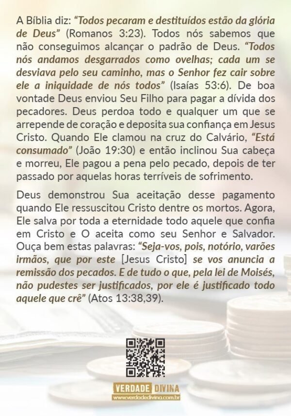 Pacote de Folhetos -  A GRANDE DIVIDA - Imagem 3