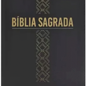 Bíblia Letra Grande ARC  - ARC065LGEZ - Capa Preto Com Zíper - Cruz ou Leão