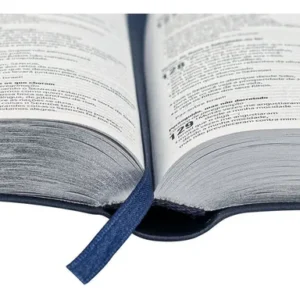 Bíblia Bilíngue - Capa Luxo Azul - NAA/ESV65